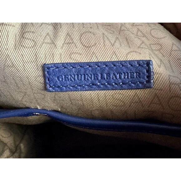 NWOT Isaac Mizrahi Bridgehampton Blu Pebbl Leather Hobo Bag Approx 22" 15"x13.5" - Picture 8 of 14